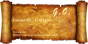 Generál Olga névjegykártya